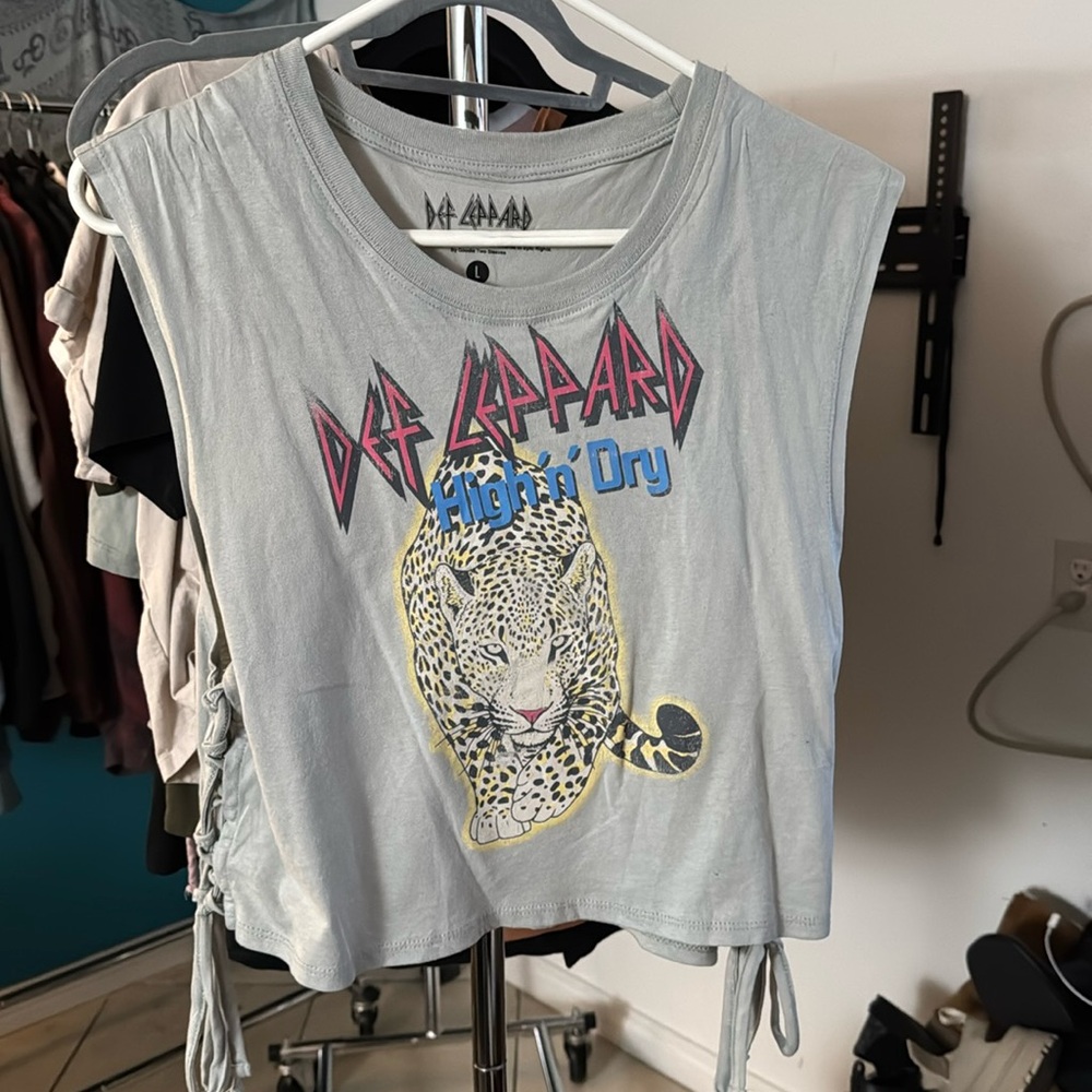 Def Leppard crop top